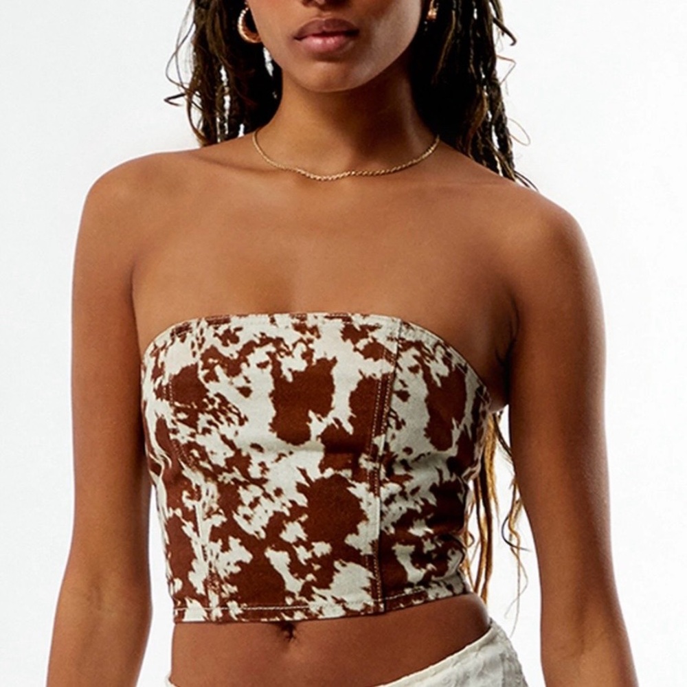 Pacsun Bessie Denim Corset Top